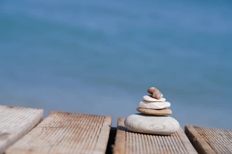 Peaceful balanced stones