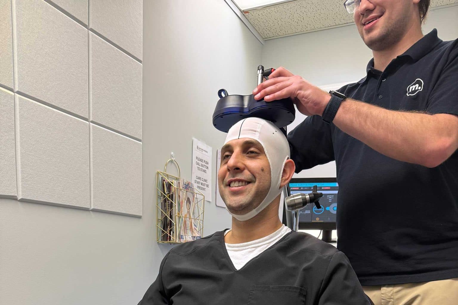 TMS treatment room at Resova Health's Fairfax office