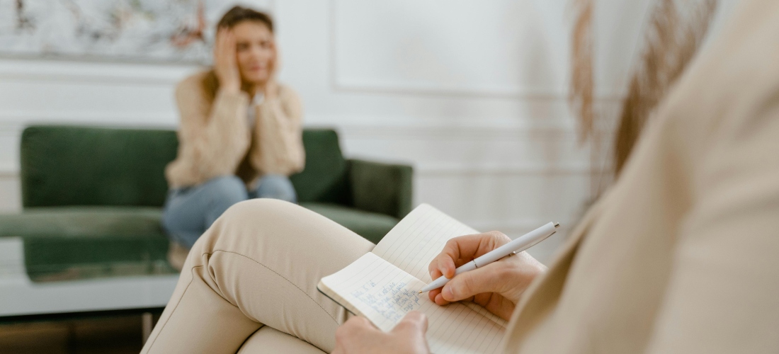 Taking notes at the therapy