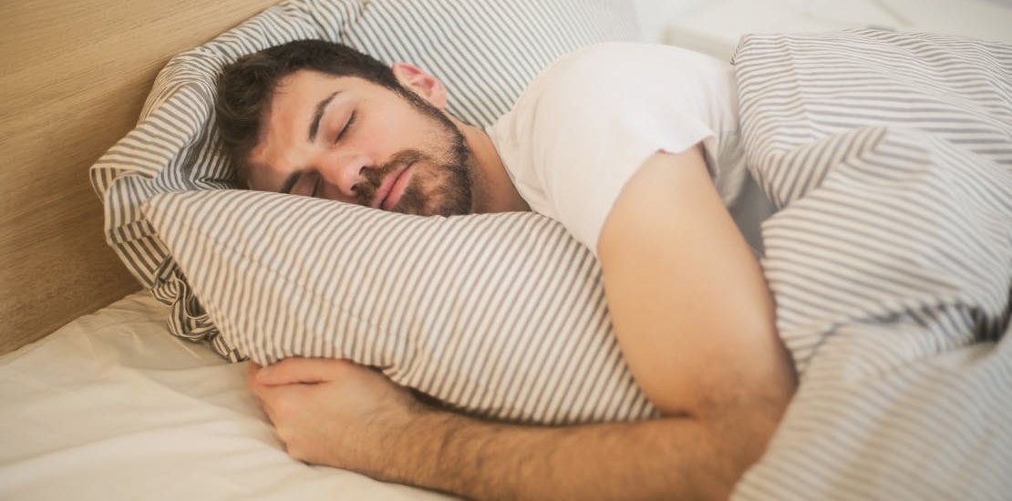 a man sleeping