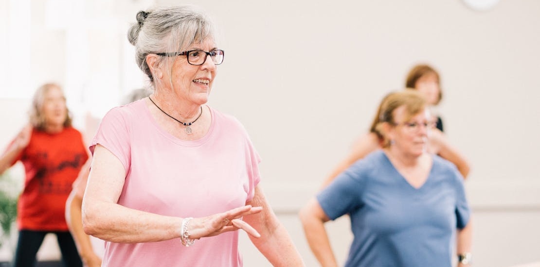 seniors exercising in order to depression in the elderly